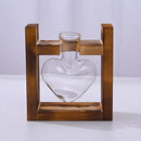 GobekUsa Glass Vase Terrarium with Wooden Frame