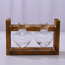 GobekUsa Glass Vase Terrarium with Wooden Frame