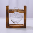 Rustic heart hydroponic plant glass vase living room decor by Decorbites