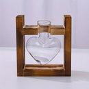 Rustic heart hydroponic plant glass vase living room decor by Decorbites