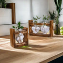 Rustic heart hydroponic plant glass vase living room decor by Decorbites