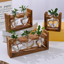 Rustic heart hydroponic plant glass vase living room decor by Decorbites