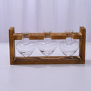 Rustic heart hydroponic plant glass vase living room decor by Decorbites