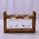Rustic heart hydroponic plant glass vase living room decor by Decorbites