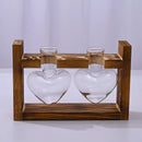 Rustic heart hydroponic plant glass vase living room decor by Decorbites