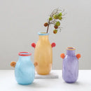 GobekUsa Glass Vase with Candy Handle for Home Decor and Floral Arrangements