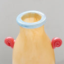 GobekUsa Glass Vase with Candy Handle for Home Decor and Floral Arrangements