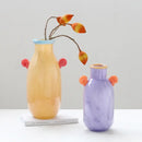 GobekUsa Glass Vase with Candy Handle for Home Decor and Floral Arrangements
