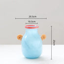 GobekUsa Glass Vase with Candy Handle for Home Decor and Floral Arrangements