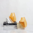 GobekUsa Glass Vase with Marble Base for Elegant Floral Arrangements & Home Décor