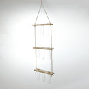 GobekUsa Glass Wall Hanging Planters with Wooden Holder