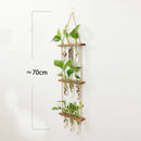 GobekUsa Glass Wall Hanging Planters with Wooden Holder