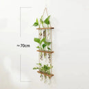 GobekUsa Glass Wall Hanging Planters with Wooden Holder by Decorbites