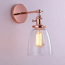 GobekUsa Glass Wall Lamp Antique Bronze E26 E27 for Living Room Bedroom Aisle Lighting