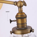 GobekUsa Glass Wall Lamp Antique Bronze E26 E27 for Living Room Bedroom Aisle Lighting