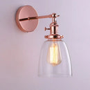 GobekUsa Glass Wall Lamp Antique Bronze E26 E27 for Living Room Bedroom Aisle Lighting