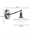 GobekUsa Glass Wall Lamp Danish Design Chrome Light E27 for Home Decor & Living Room