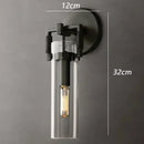 GobekUsa Glass Wall Lamp Industrial Style Retro Sconce for Bedroom Study Loft Dining Room