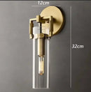 GobekUsa Glass Wall Lamp Industrial Style Retro Sconce for Bedroom Study Loft Dining Room