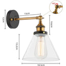 GobekUsa Glass Wall Lamp: Nordic Industrial LED Sconce for Living Bedroom, Kitchen, Dining - Modern Indoor Lighting