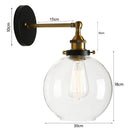 GobekUsa Glass Wall Lamp: Nordic Industrial LED Sconce for Living Bedroom, Kitchen, Dining - Modern Indoor Lighting