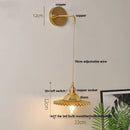 GobekUsa Glass Wall Lamp with Pull Chain Switch and Adjustable LED Light