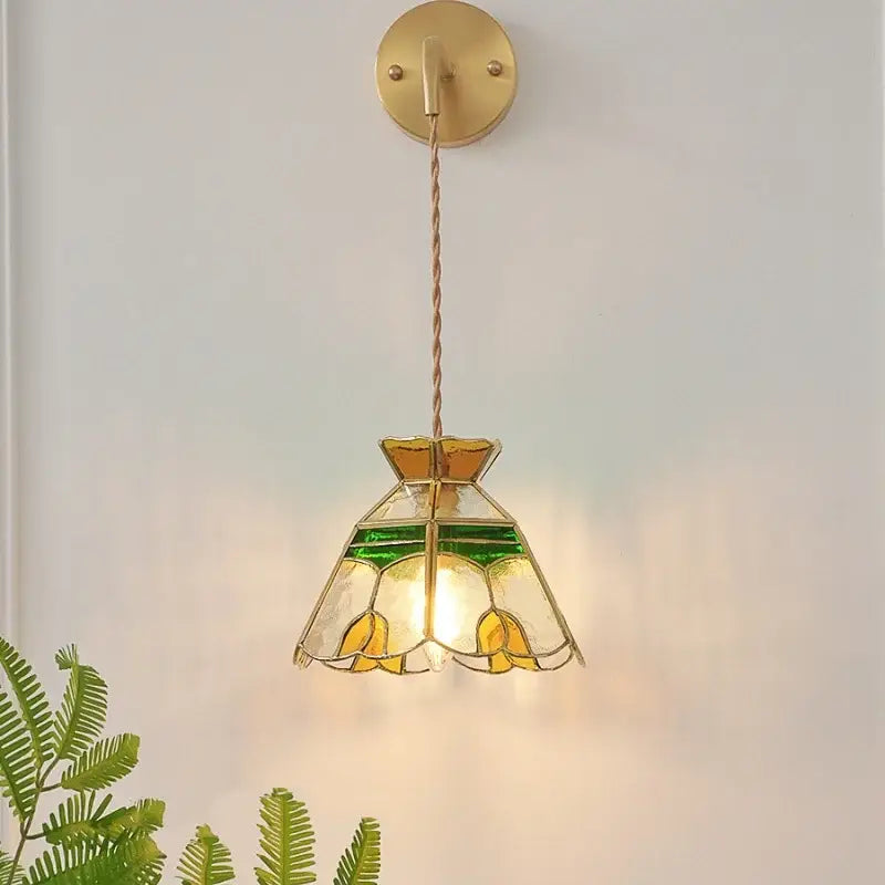GobekUsa Glass Wall Lamp with Pull Chain Switch and Adjustable LED Light, photo 2 of 22