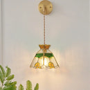GobekUsa Glass Wall Lamp with Pull Chain Switch and Adjustable LED Light