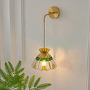GobekUsa Glass Wall Lamp with Pull Chain Switch and Adjustable LED Light