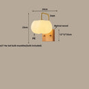 GobekUsa Glass Wall Light Fixture Walnut Wood Modern Nordic Pull Chain Switch Lamparas