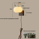 GobekUsa Glass Wall Light Fixture Walnut Wood Modern Nordic Pull Chain Switch Lamparas
