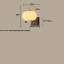 GobekUsa Glass Wall Light Fixture Walnut Wood Modern Nordic Pull Chain Switch Lamparas