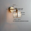 GobekUsa Glass Wall Light Sconce Modern Nordic Bedside Lamp Aisle Hallway Balcony Lighting