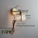 GobekUsa Glass Wall Light Sconce Modern Nordic Bedside Lamp Aisle Hallway Balcony Lighting