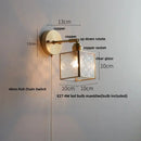 GobekUsa Glass Wall Light Sconce Modern Nordic Bedside Lamp Aisle Hallway Balcony Lighting