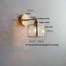 GobekUsa Glass Wall Light Sconce Modern Nordic Bedside Lamp Aisle Hallway Balcony Lighting
