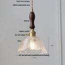 GobekUsa Glass & Wood LED Pendant Lights for Home Decor & Restaurant Lighting