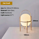 GobekUsa Glass & Wood/Metal Table Lamp - Japanese Style Room Light