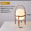 GobekUsa Glass & Wood/Metal Table Lamp - Japanese Style Room Light