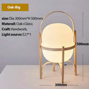 GobekUsa Glass & Wood/Metal Table Lamp - Japanese Style Room Light
