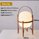GobekUsa Glass & Wood/Metal Table Lamp - Japanese Style Room Light