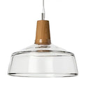 GobekUsa Glass & Wood Pendant Light: Modern Nordic Hanging Lamp for Bar, Table, Dining - Gray Retro Decor