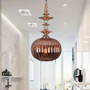 GobekUsa Globe Glass Ceiling Lamp - Modern 1 Head Hanging Kit for Dining Room - Copper/Chrome/Gold Finish