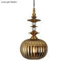 GobekUsa Globe Glass Ceiling Lamp - Modern 1 Head Hanging Kit for Dining Room - Copper/Chrome/Gold Finish