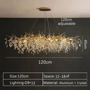 GobekUsa Gold Crystal LED Chandeliers for Home Lighting by Decorbites