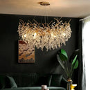 GobekUsa Gold Crystal LED Chandeliers for Home Lighting by Decorbites