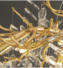 GobekUsa Gold Crystal LED Chandeliers for Home Lighting by Decorbites
