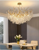 GobekUsa Gold Crystal LED Chandeliers for Home Lighting by Decorbites