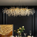 GobekUsa Gold Crystal LED Chandeliers for Home Lighting by Decorbites