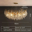 GobekUsa Gold Crystal LED Chandeliers for Home Lighting by Decorbites